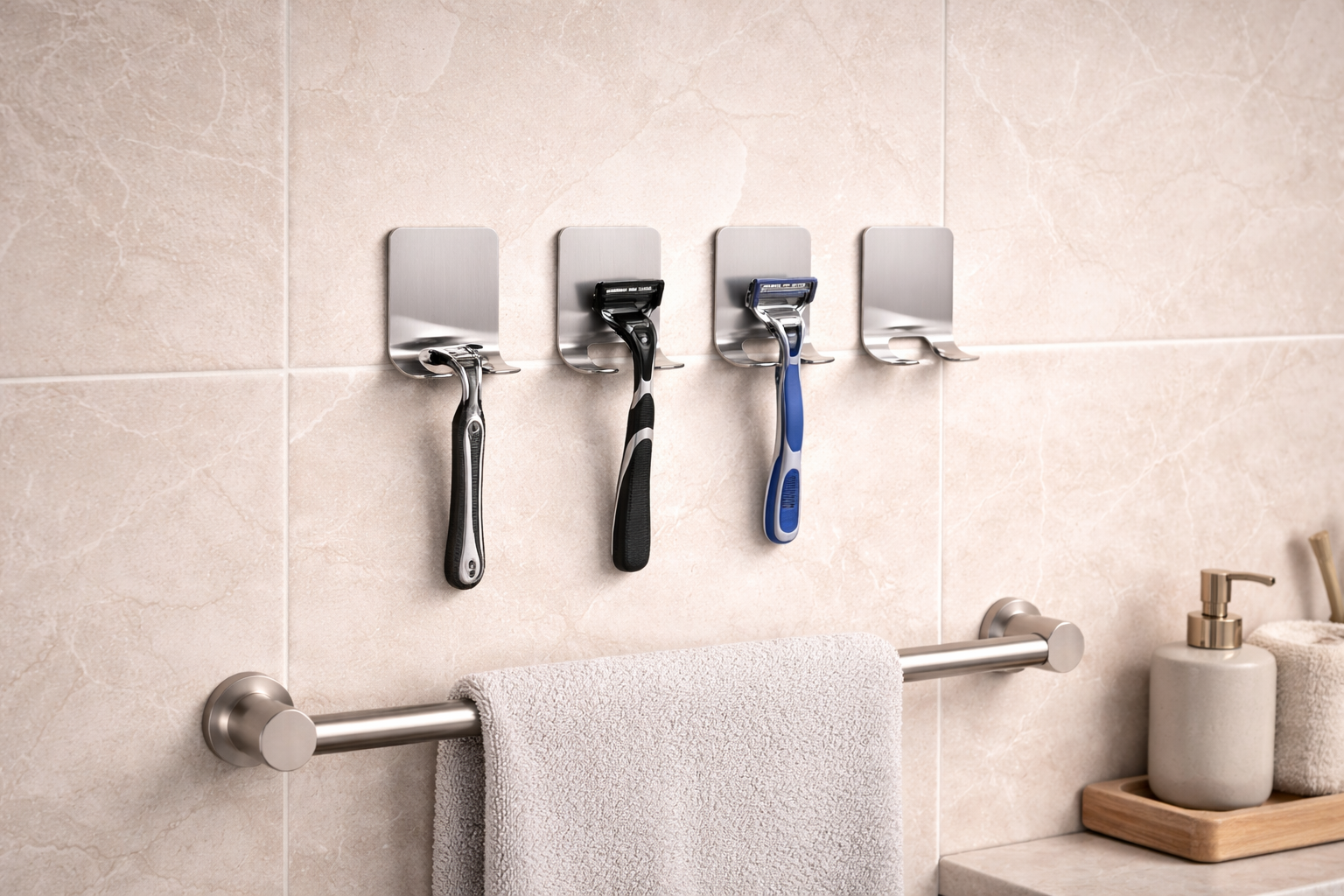Rasiererhalter Silber (4er Set)
