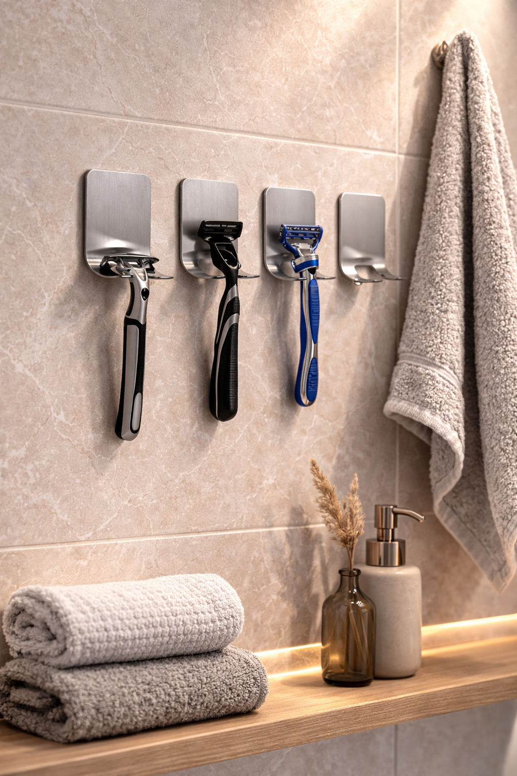 Rasiererhalter Silber (4er Set)